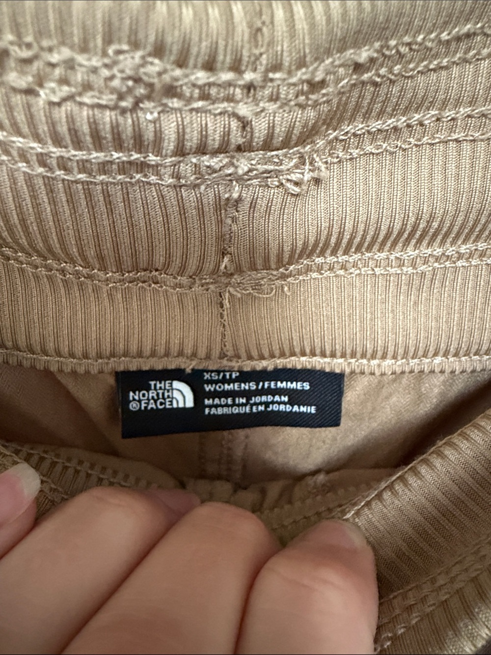The North Face Women’s Tan Active Shorts. Pockets - Picture 2 of 4